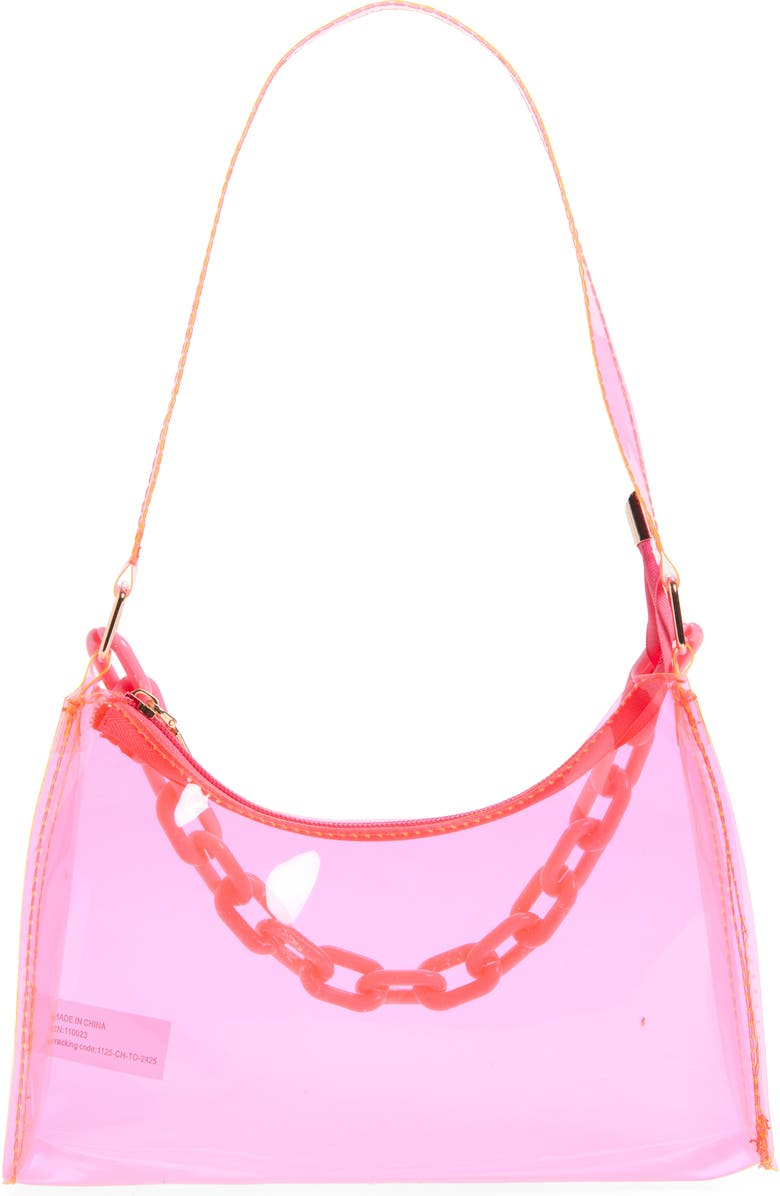Piper & Jax Kids' Chain Clear Handbag, Alternate, color, Pink