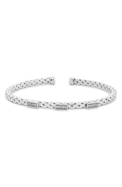 Diamond Woven Cuff Bracelet