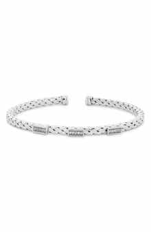 MESHMERISE Diamond Woven Cuff Bracelet