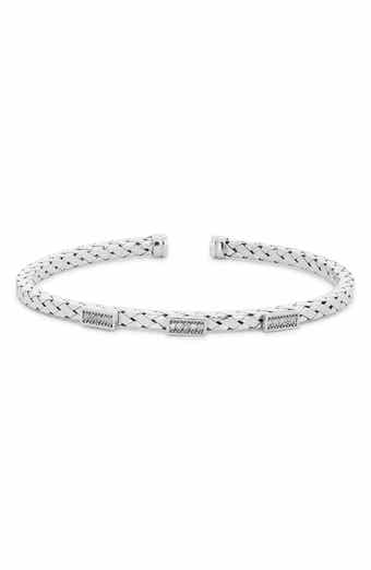 MESHMERISE Diamond Woven Cuff Bracelet