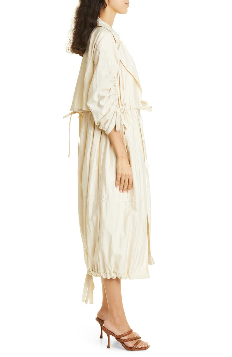 Cinq à Sept Emmeline Ruched Sleeve Trench Coat, Alternate, color, 