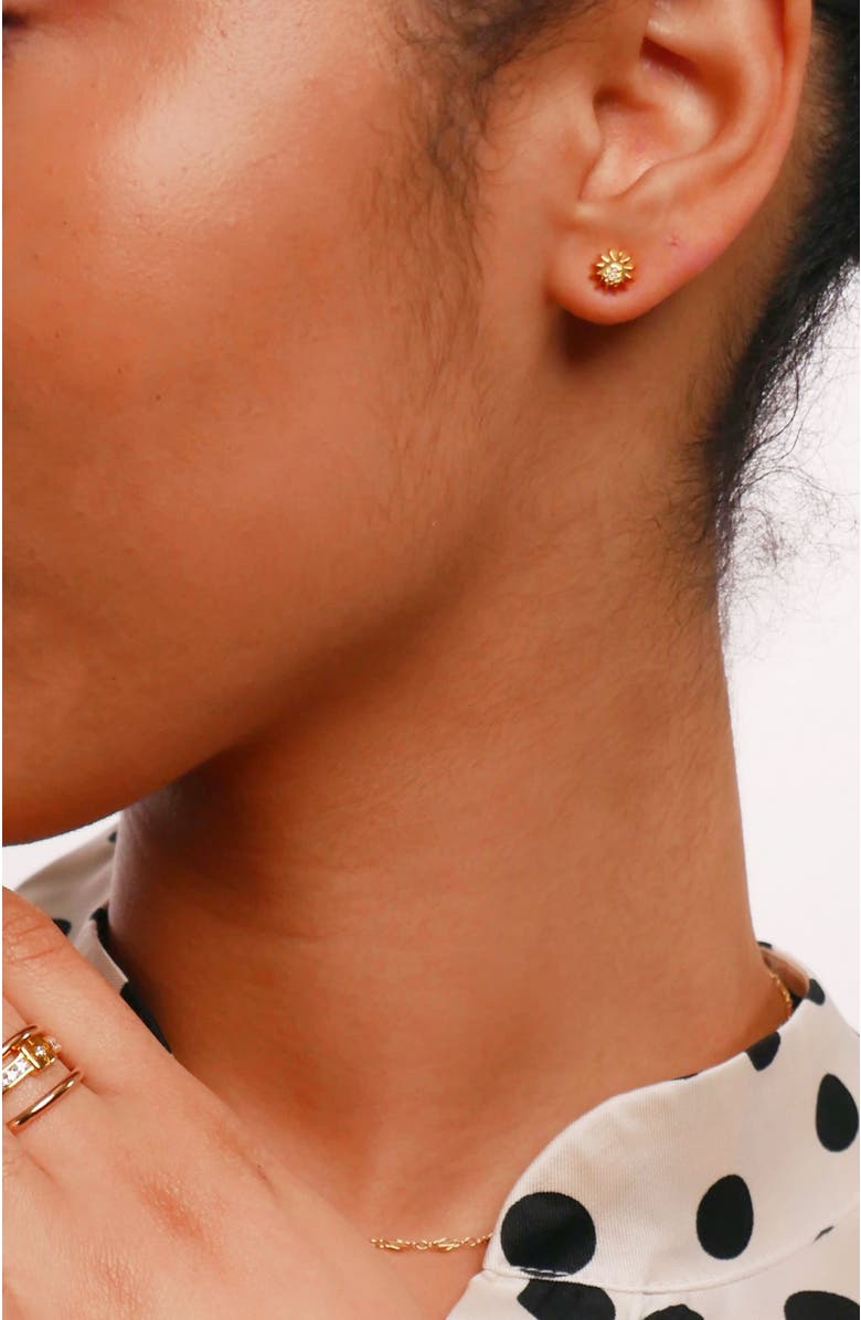 Gwen Beloti Starburst Stud Earrings, Alternate, color, Gold