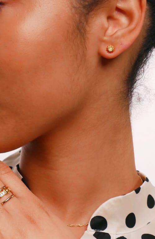Gwen Beloti Starburst Stud Earrings In Gold