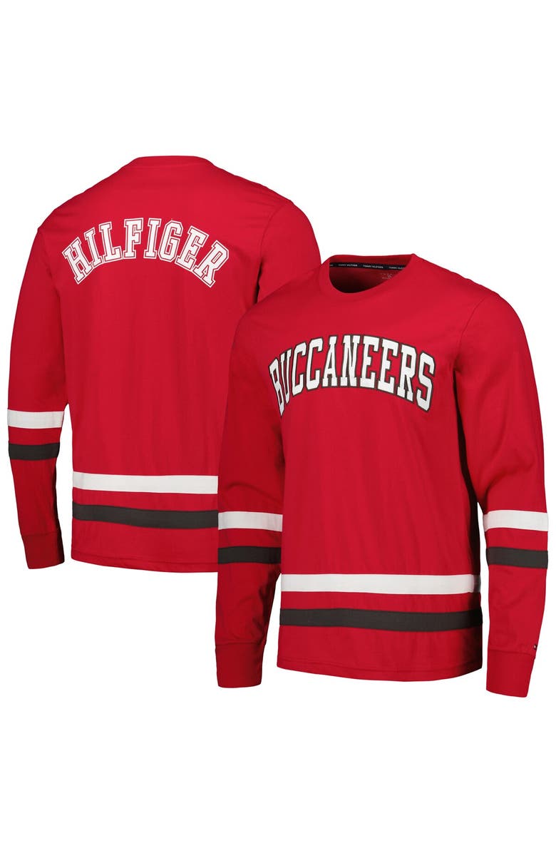 Tommy Hilfiger Men's Tommy Hilfiger Red/Pewter Tampa Bay Buccaneers Nolan Long Sleeve T-Shirt, Main, color, Red