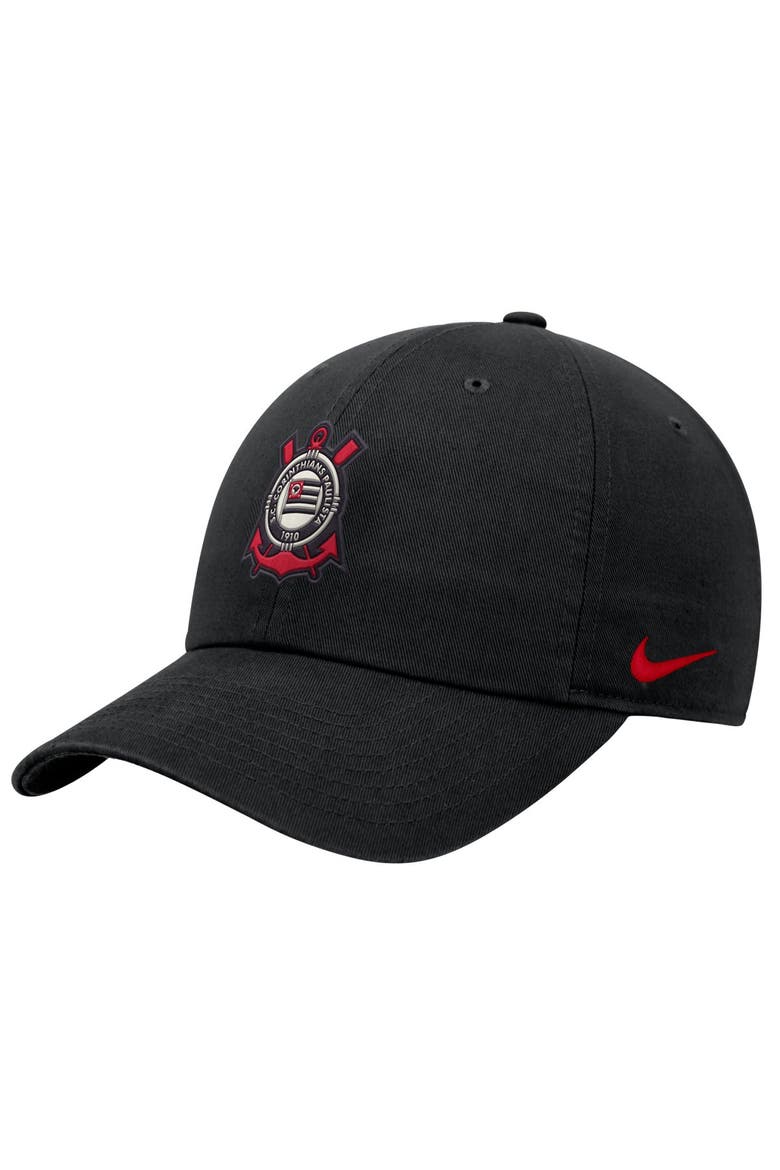 Men's Nike Black Corinthians Club Adjustable Hat, Main, color, Black