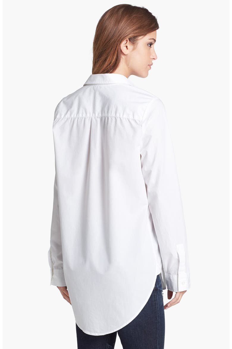 'Clean' Oversized Button-Up Shirt, Alternate, color, WHITE