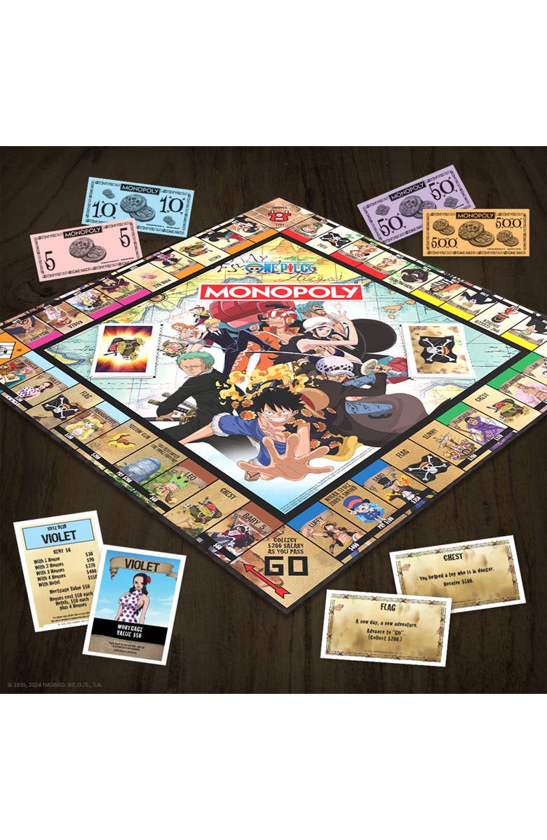 Monopoly One Piece Strategy Board Game, Ages 8+, Alternate, color, Multicolored