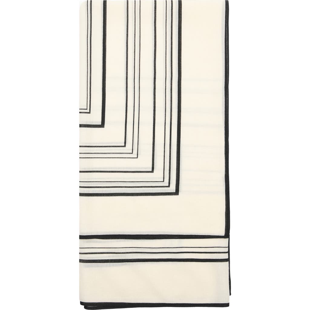 Mango Geometric Print Wool Scarf In White
