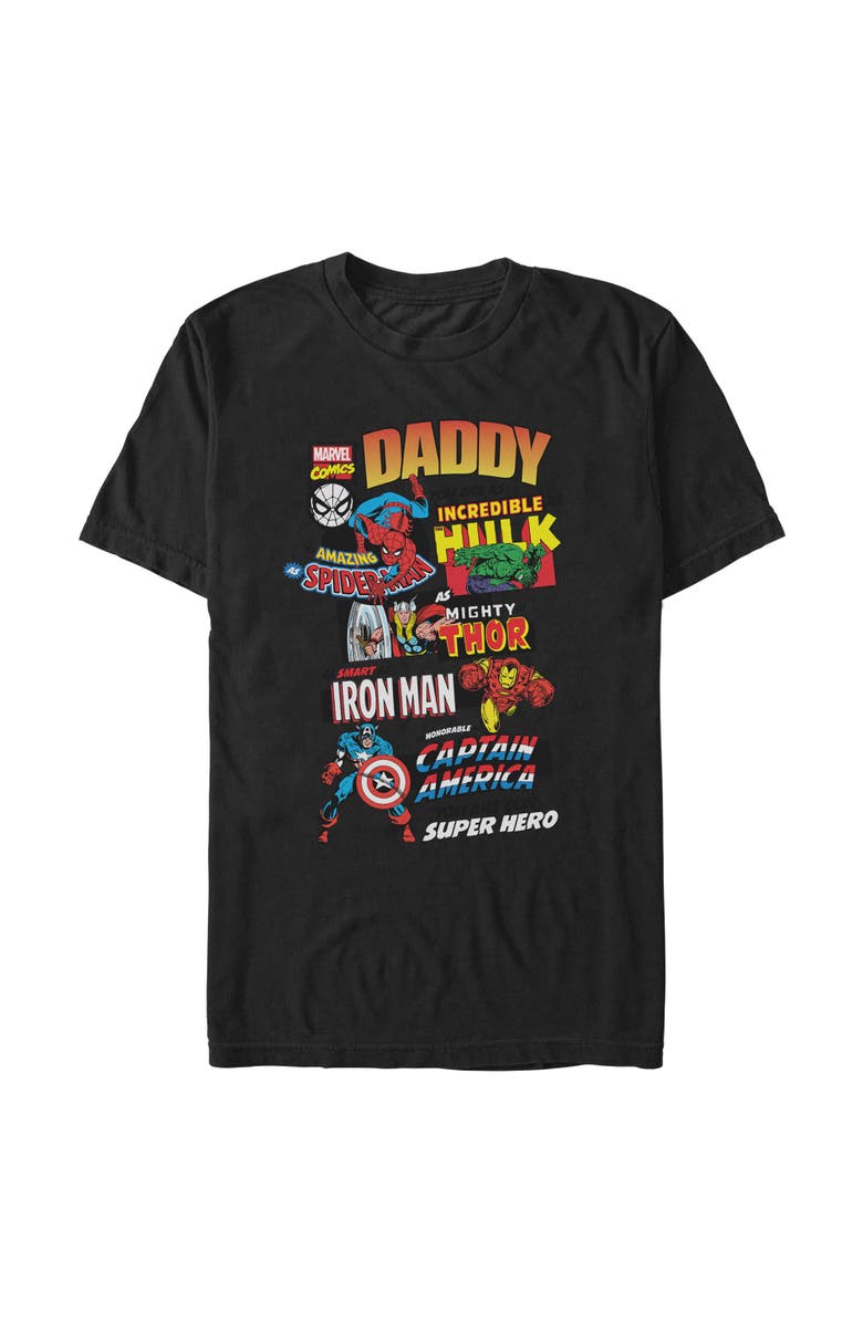 Marvel Men's Marvel My Daddy Is My Superhero Graphic T-Shirt, Main, color, Black