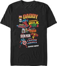 Marvel Men's Marvel My Daddy Is My Superhero Graphic T-Shirt