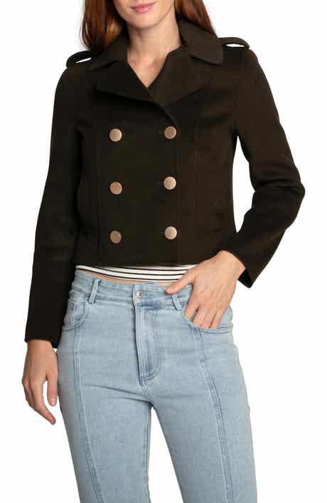 Belle & Bloom Love Me Now Double Breasted Crop Coat