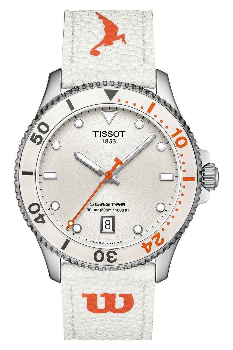 Seastar Wilson WNBA Quartz Watch, 40mm, Alternate, color, STAINLESS STEEL
