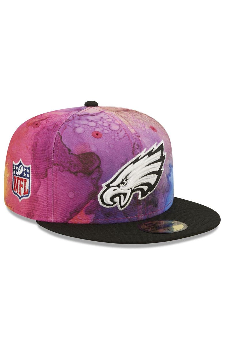 New Era Men's New Era Pink/Black Philadelphia Eagles 2022 NFL Crucial Catch 59FIFTY Fitted Hat, Alternate, color,
