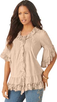 Roaman's Whitney Lace Shirt