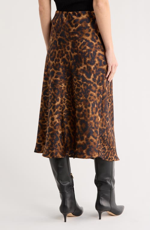 Dkny A-line Midi Skirt In Brown