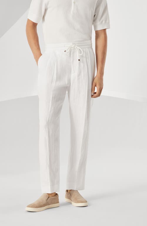 Brunello Cucinelli Trousers With Drawstring In Panama