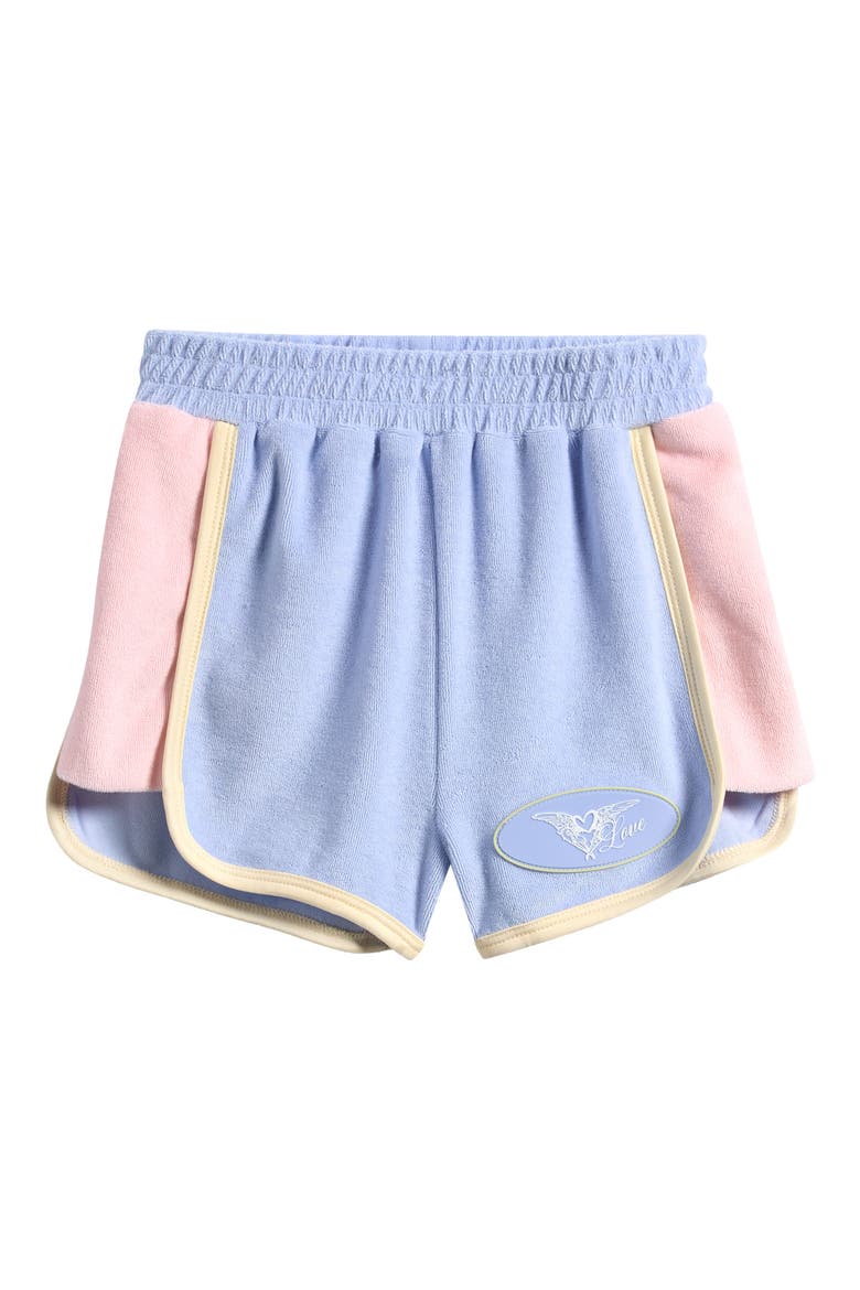 Kids' Winged Heart Patch Shorts, Main, color, BLUE MULTI