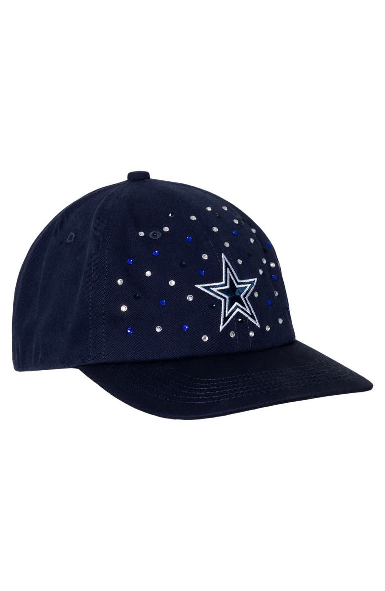 THE WILD COLLECTIVE Women's The Wild Collective Navy Dallas Cowboys Jeweled Adjustable Hat, Alternate, color, Navy