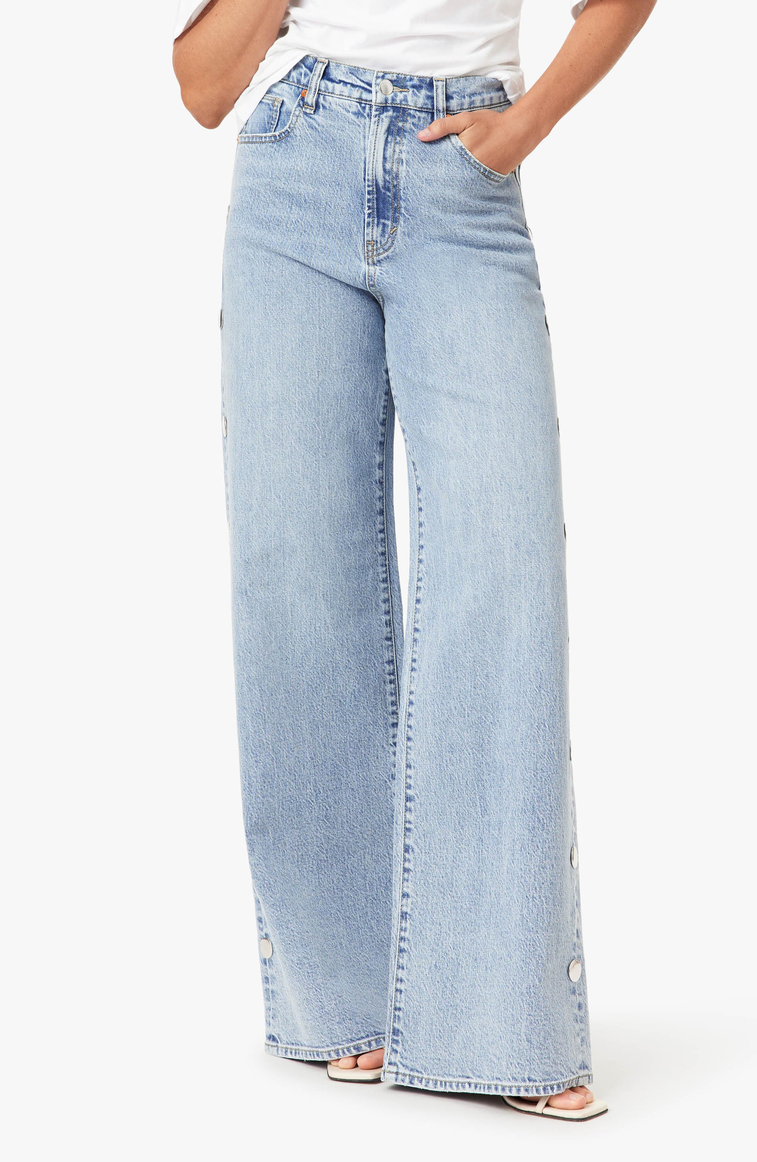 Gemma Studded Wide Leg Jeans