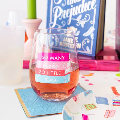 Jollity & Co Book Club Wine Glass In So Many Books...