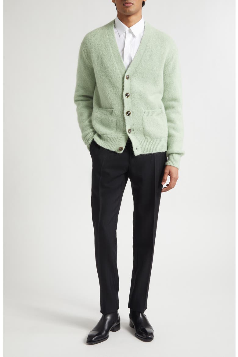 Alpaca Blend Cardigan, Alternate, color, ICED PISTACHIO