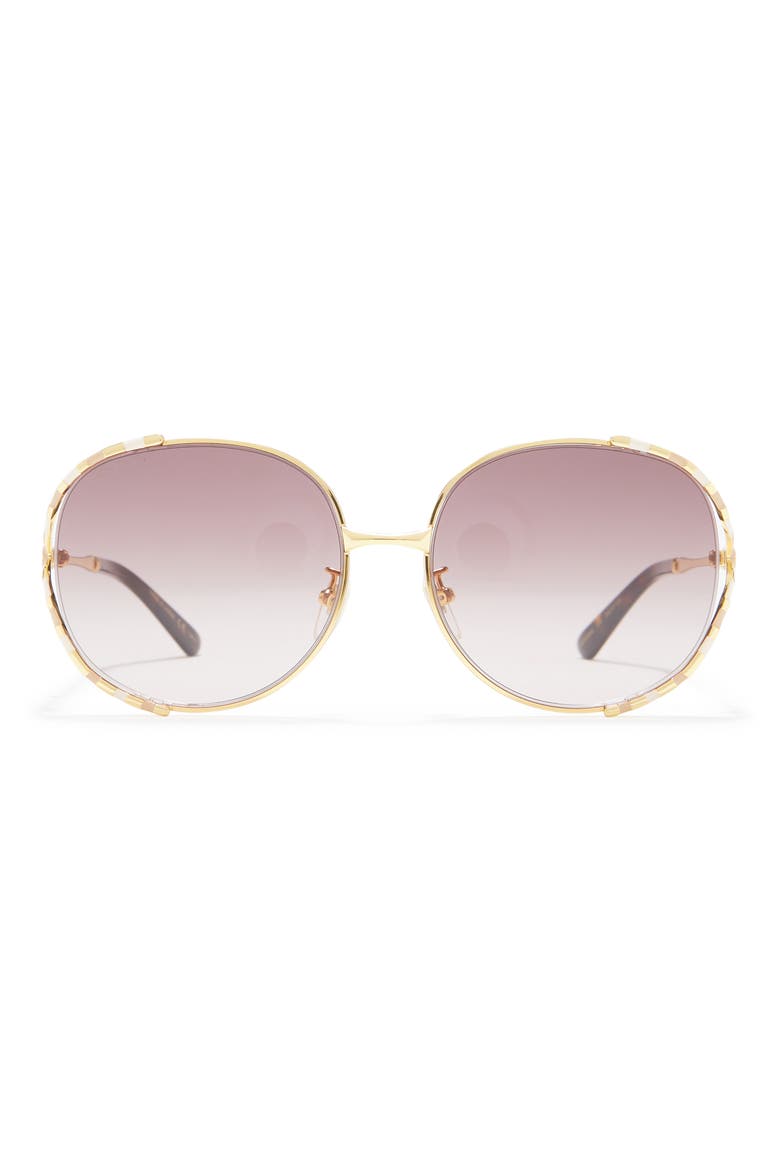 59mm Round Sunglasses, Main, color, IVORY/ BEIGE