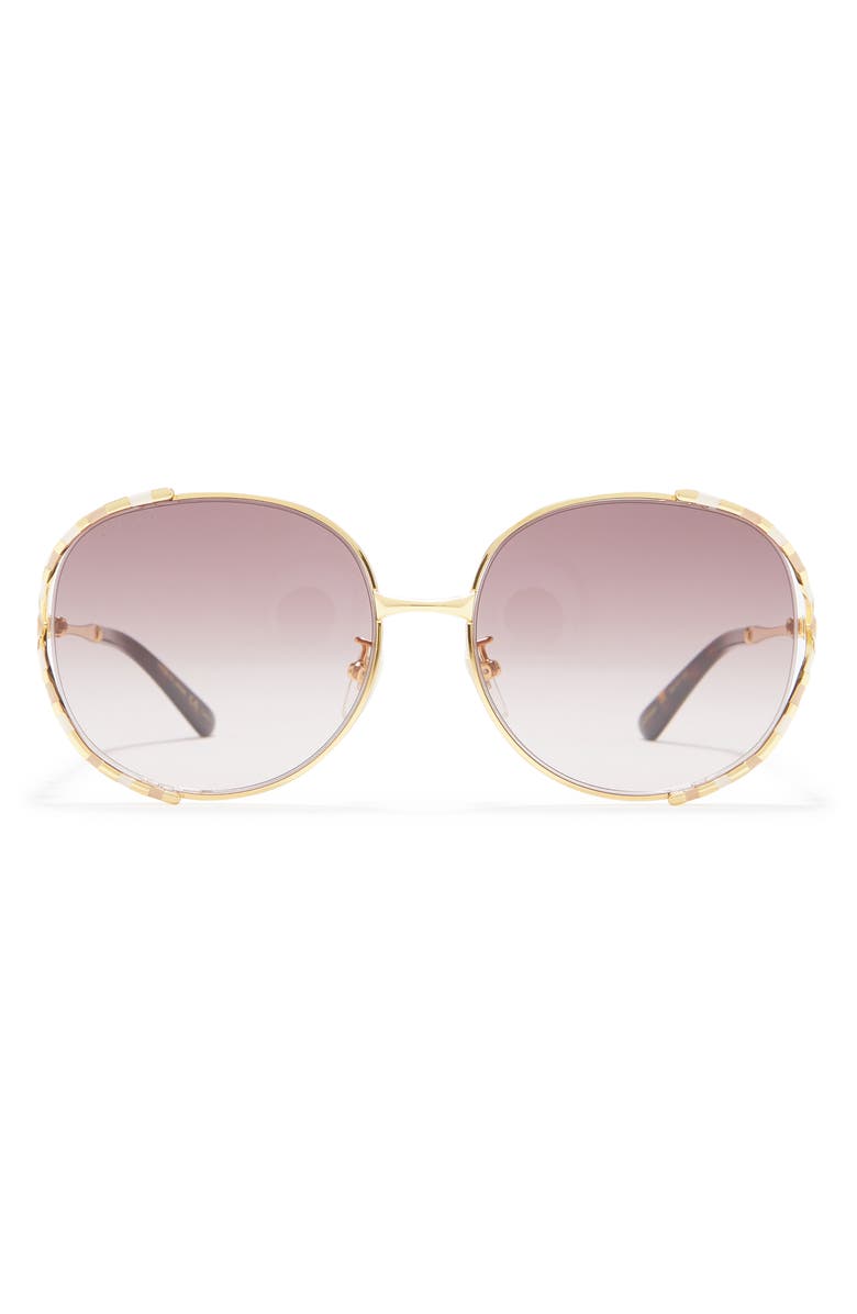 Gucci 59mm Round Sunglasses, Main, color,