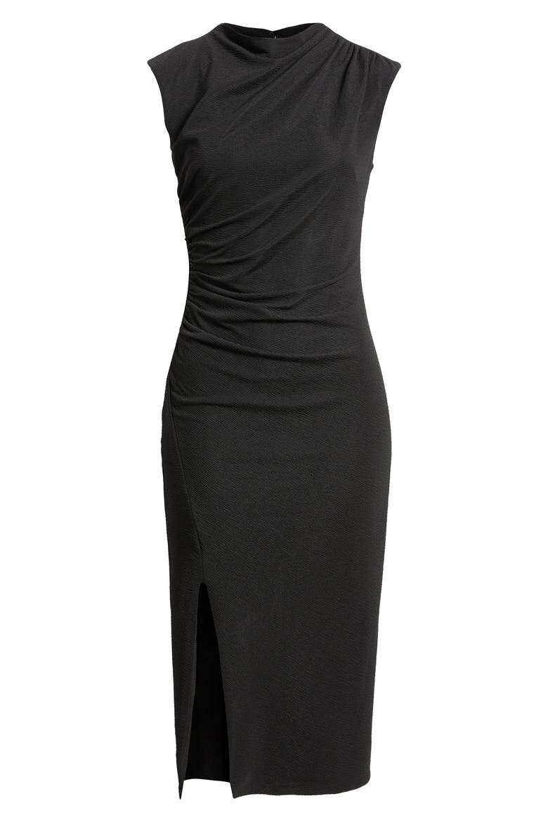 Cowl Neck Sleeveless Midi Dress, Alternate, color, ANNE BLACK