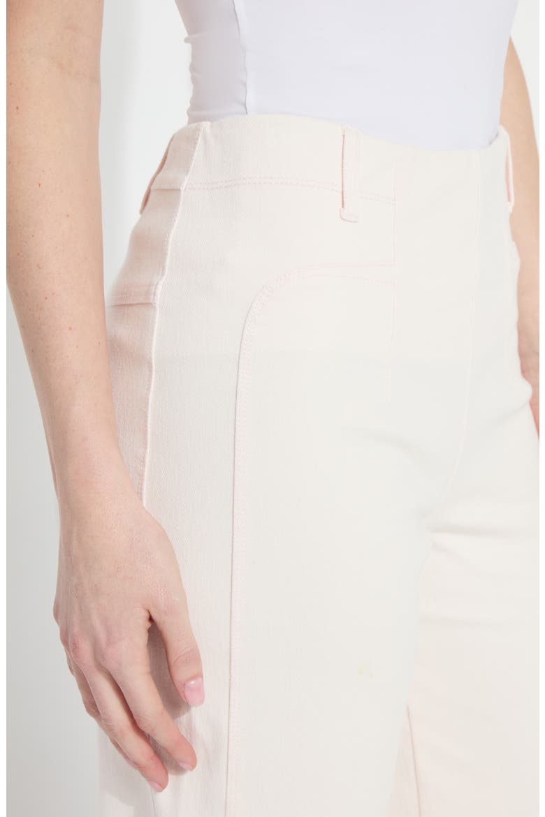 Layton Pull-On High Waist Crop Wide Leg Knit Jeans, Alternate, color, BARELY PINK