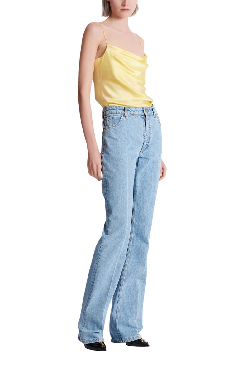 Balmain Denim high-waisted jeans, Alternate, color, Blue