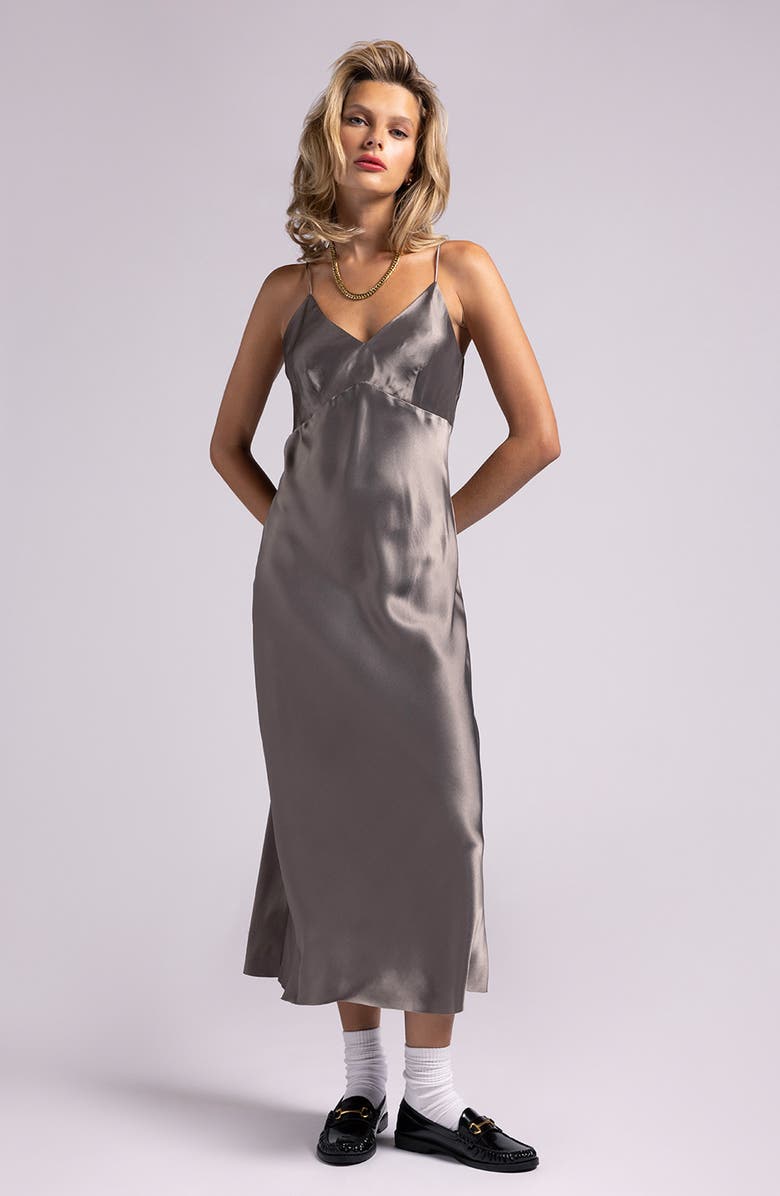 WEEKEND LOS ANGELES Royce Slipdress, Alternate, color, Smokey Olive