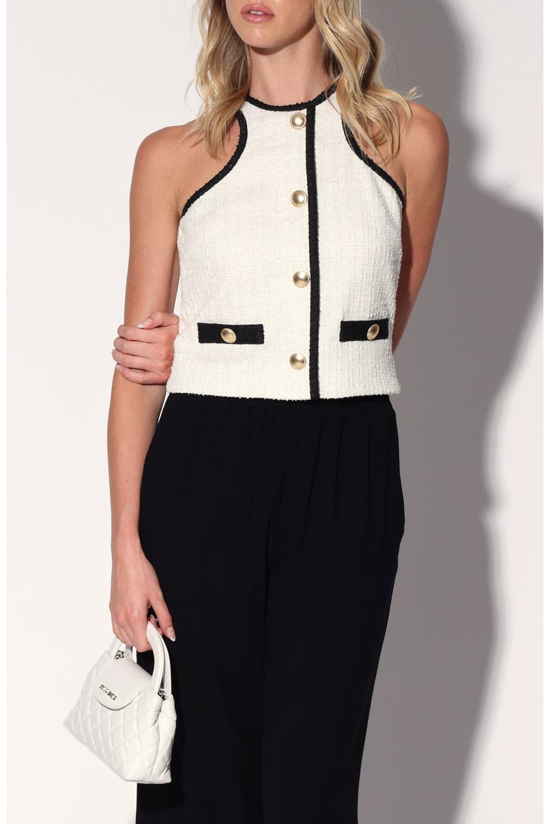 Julianna Piped Top, Main, color, HEPBURN TWEED