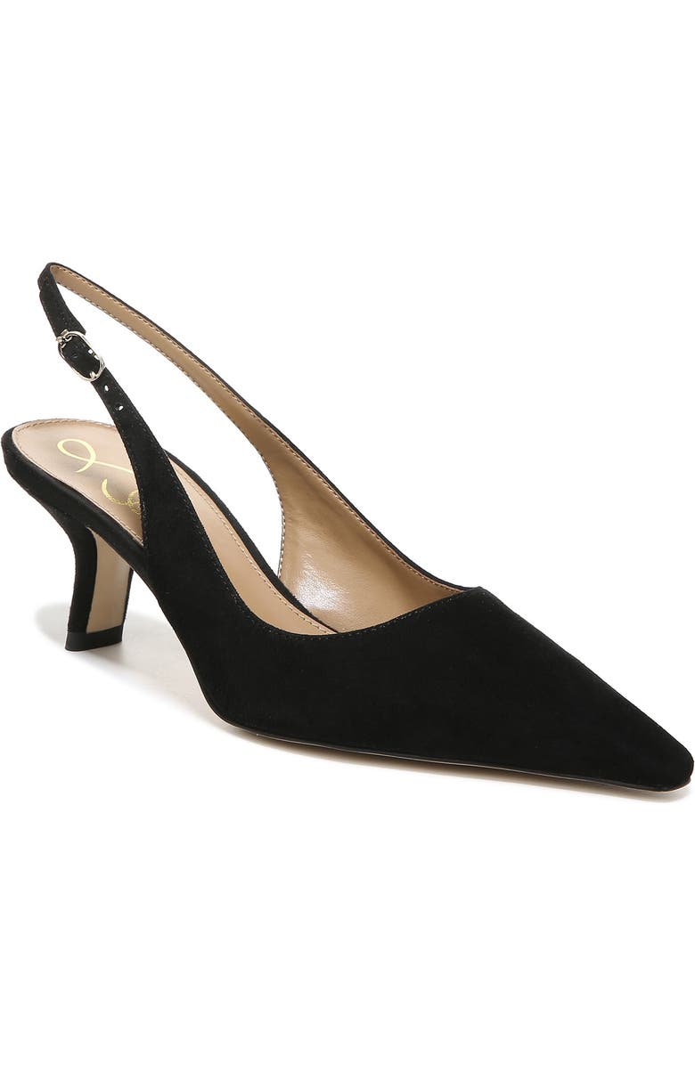 Sam Edelman Bianka Slingback Pump, Main, color, Black Suede