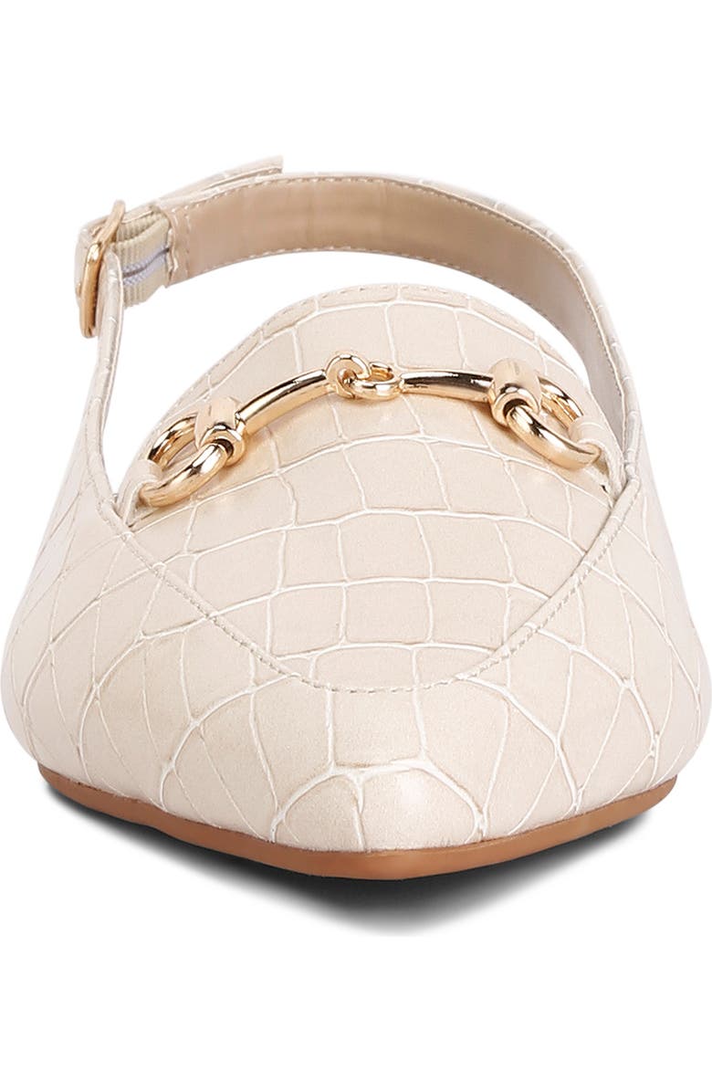 LONDON RAG Trempe Croc Embossed Slingback Flat, Alternate, color, Taupe