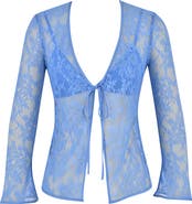 HOUSE OF CB Phoebe Lace Tie Front Top