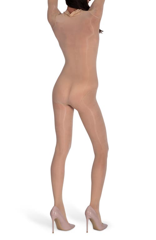 Lechery ® Lustrous Sheer Body Stocking In Brown