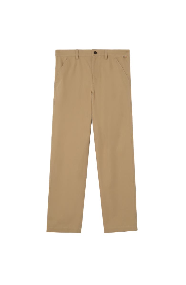 Burberry Cotton Twill Chinos, Alternate, color, Sparrow Beige