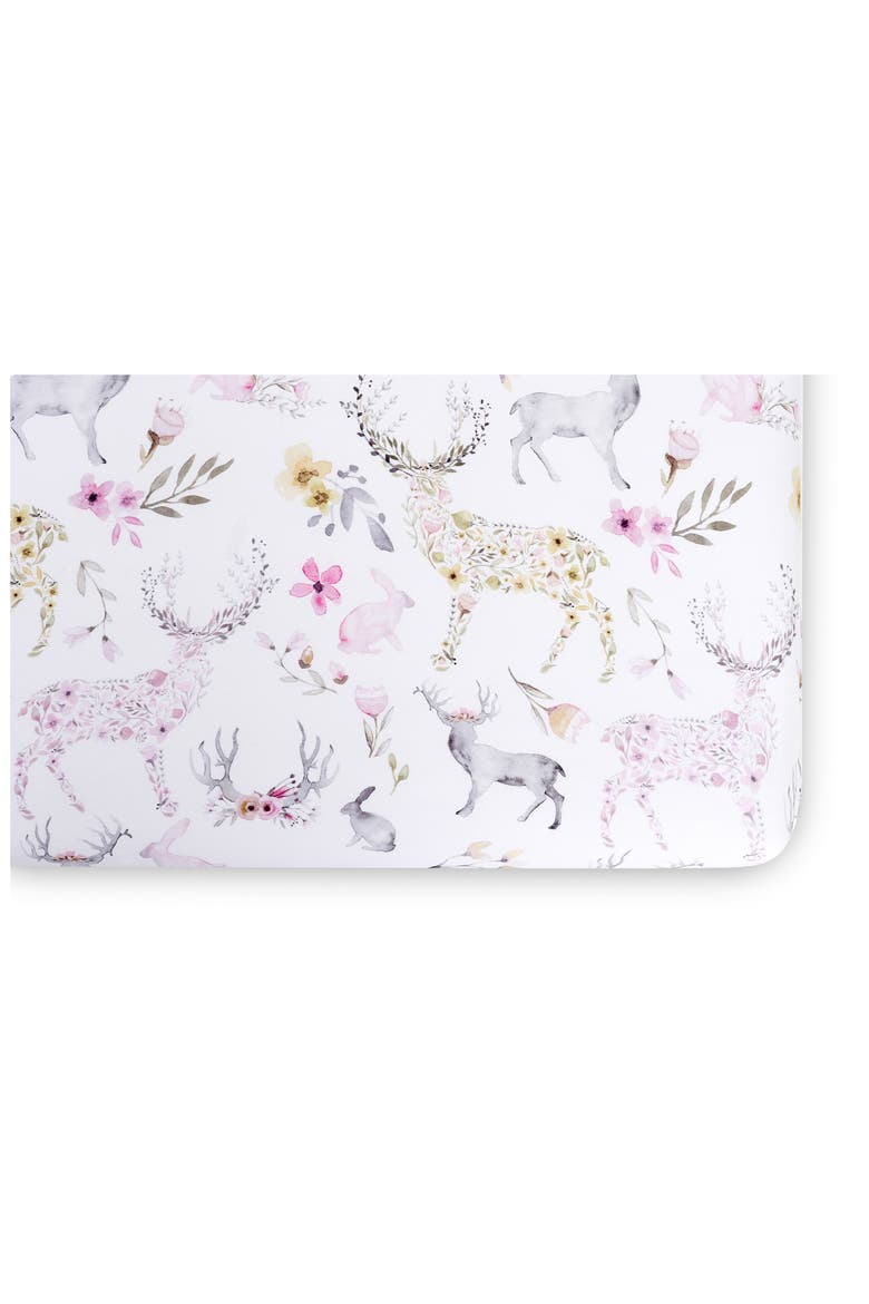 Fitted Crib Sheet, Main, color, BLUSH FAWN