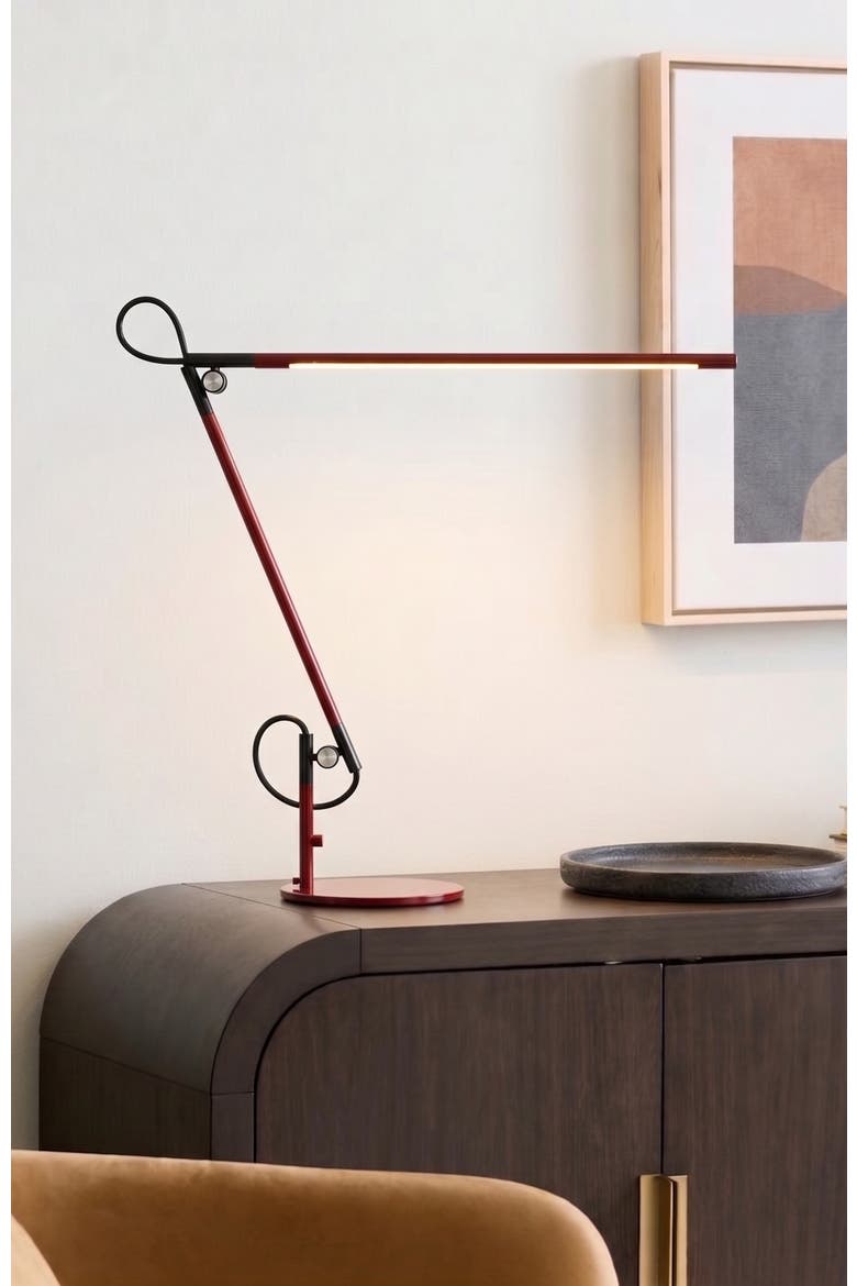 Axel 16" Modern LED Adjustable Desk Lamp, Alternate, color, Red