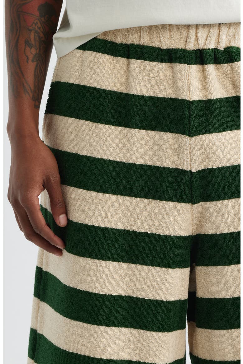 Jagger Striped Cotton Terry Shorts, Alternate, color, HORIZON STRIPE