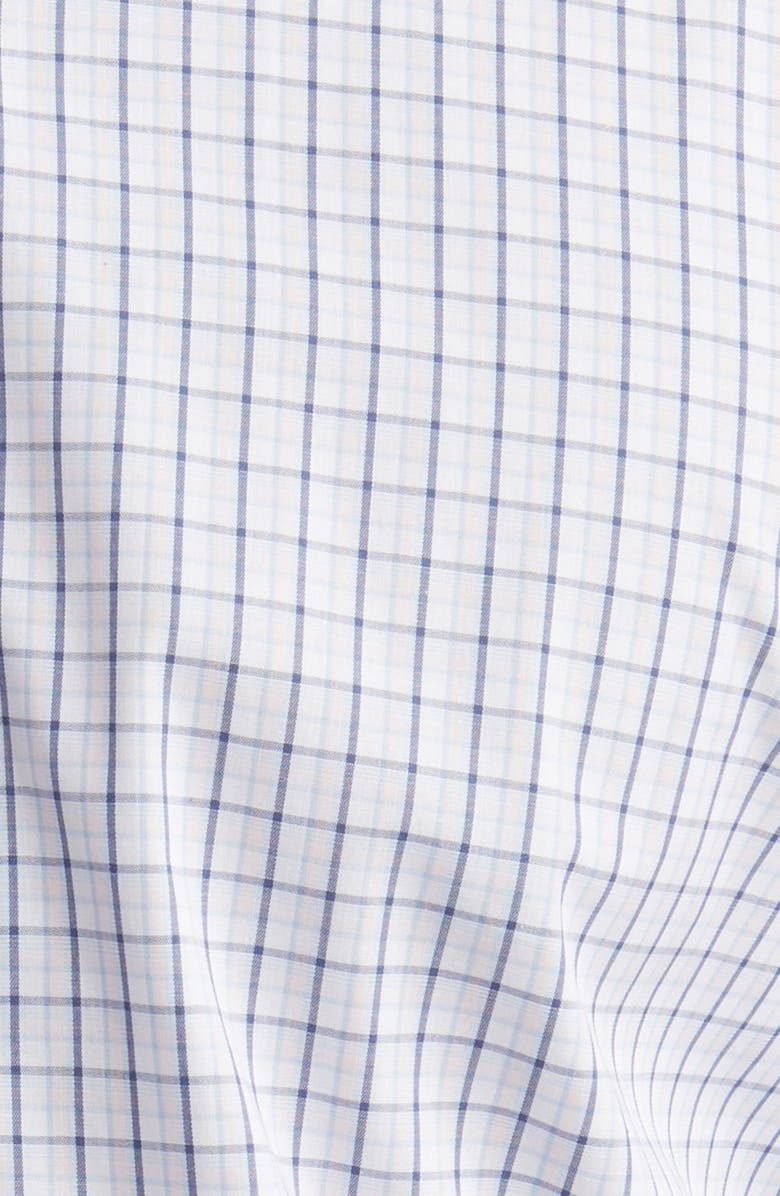 Nordstrom Trim Fit Easy Care Plaid Dress Shirt, Alternate, color, White Multi Flavio Plaid