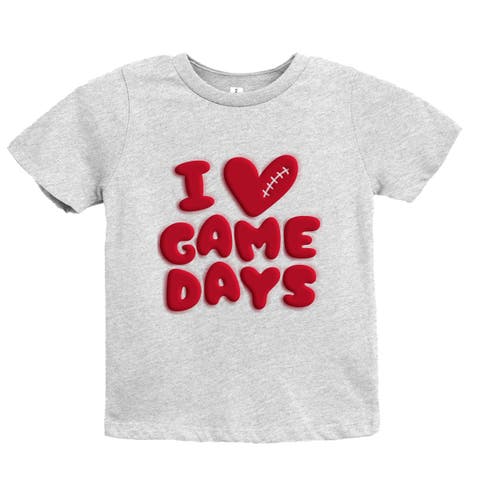 I Love Game Days Puff Short Sleeve T-Shirt (Little Kid & Big Kid)