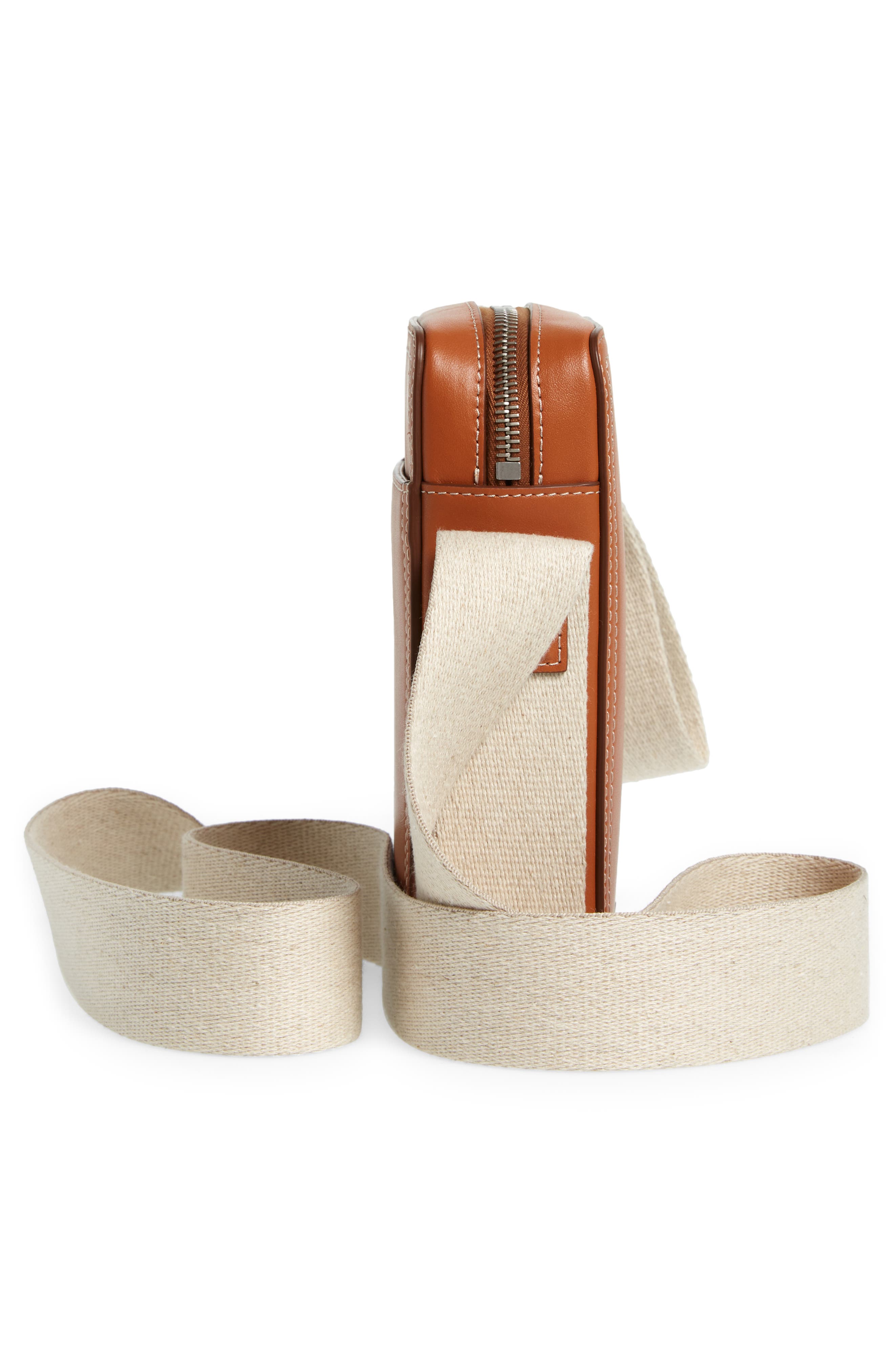Le Cuerda Vertical Leather Shoulder Bag, Alternate, color, LIGHT BROWN 2