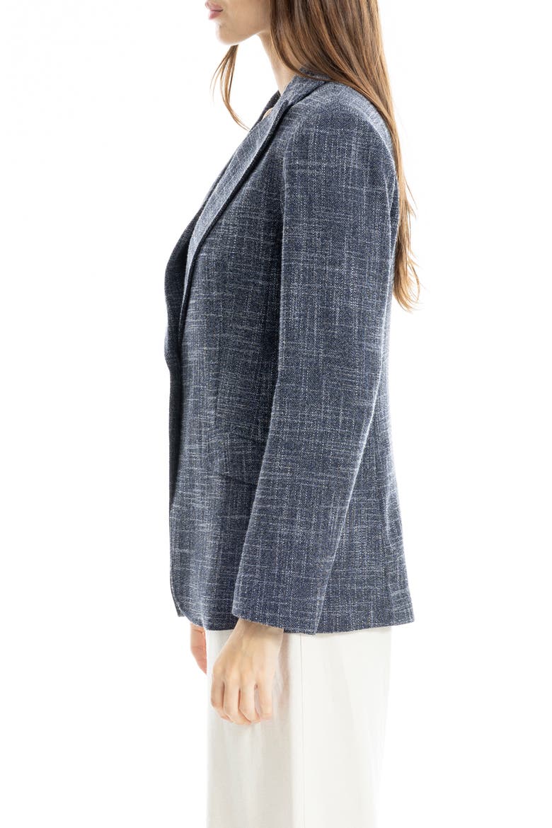 One Button Blazer, Alternate, color, DARK NAVY MELANGE