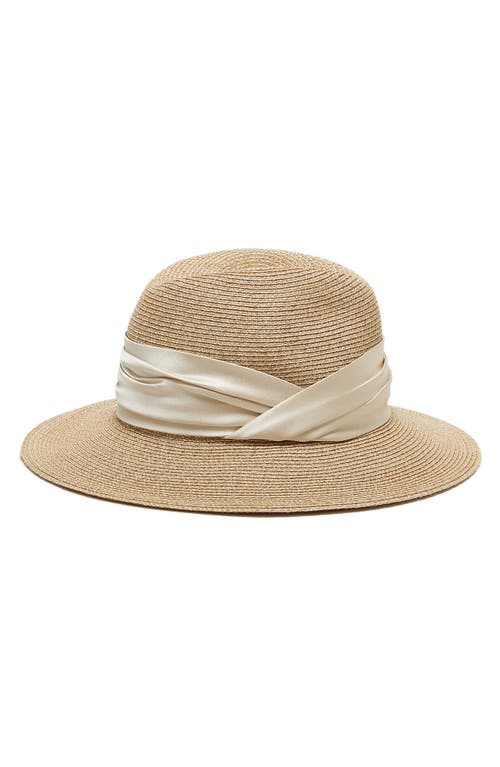 Eugenia Kim Courtney Straw Fedora With Twisted Band In Sand