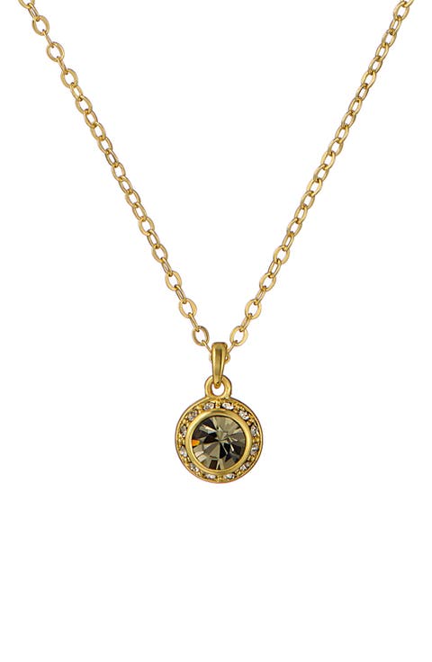 Soltell Solitaire Sparkle Crystal Pendant Necklace