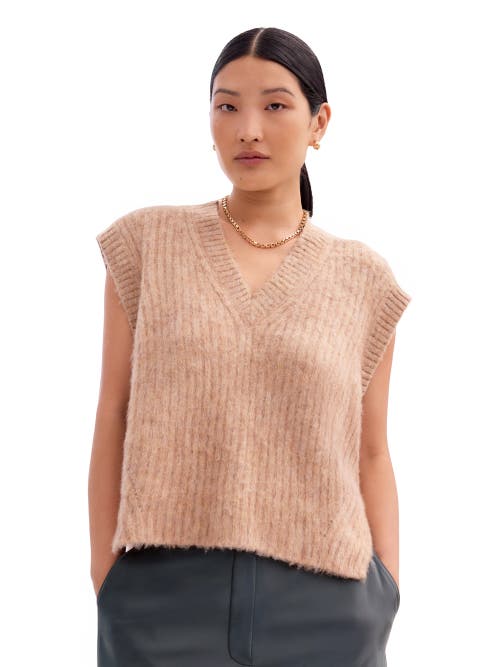 Ro&zo Knit V-neck Vest Jumper In Brown