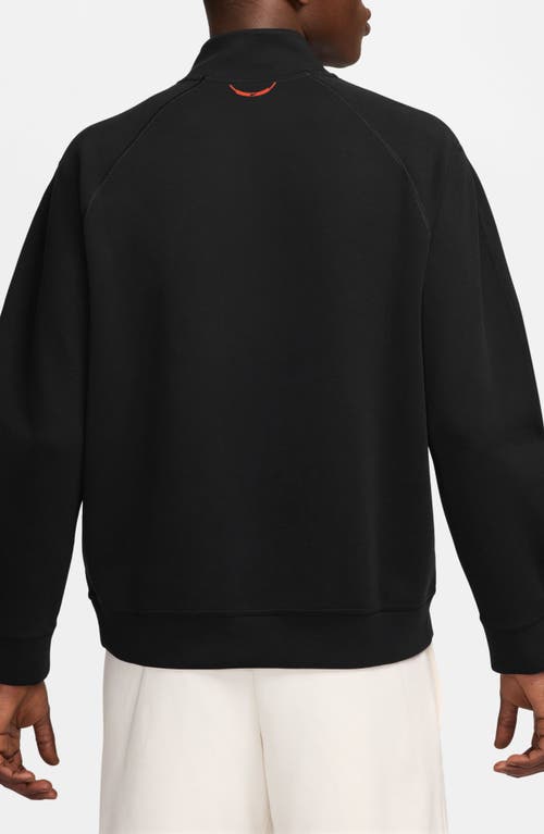 Nike Men's 24.7 Impossiblysoft Dri-fit 1/2-zip Top In Black/dk Smoke Grey