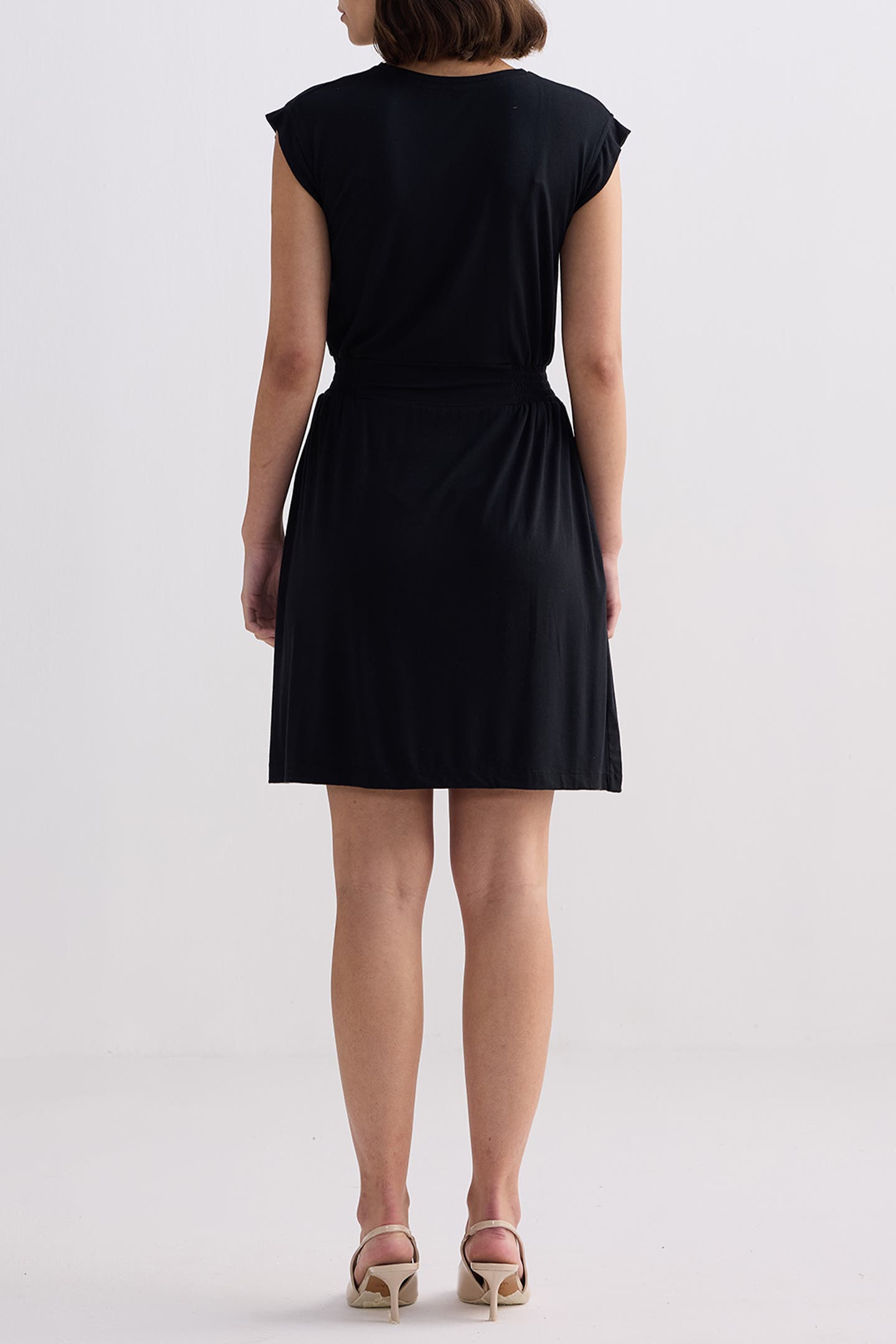 Short Dress With Smocking Side Detail - image 2