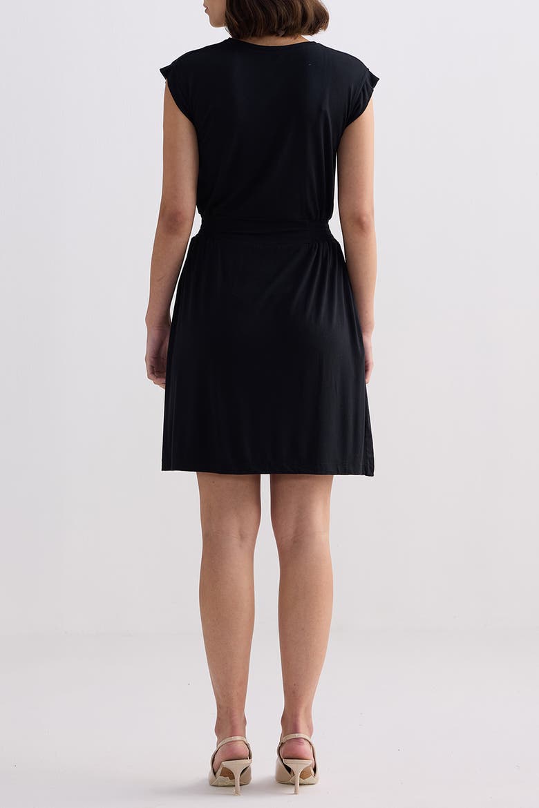 Short Dress With Smocking Side Detail, Alternate, color, Black